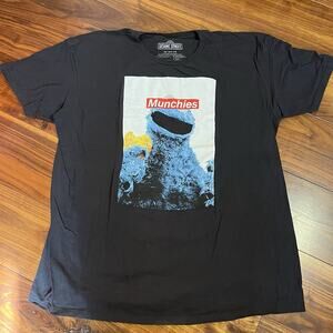 Sesame Street Cookie Monster Munchies T-Shirt Black Size 2XL